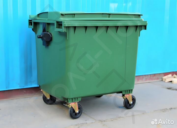 Мусорный евроконтейнер пластиковый 1100л R2432