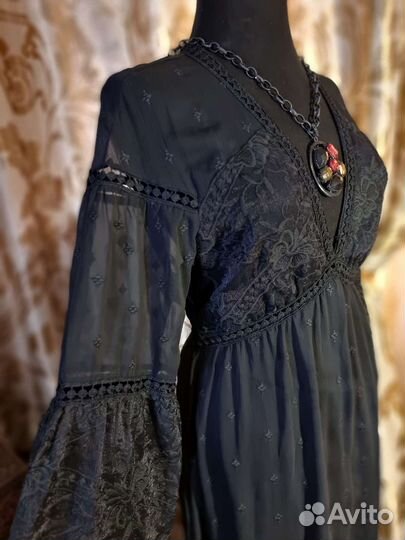 Платье шифоновое кружево, вышивка