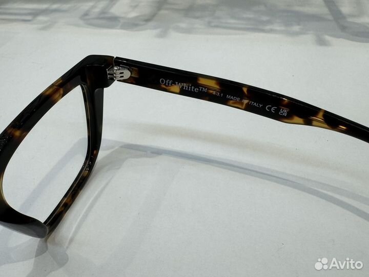 Off White оправа леопард