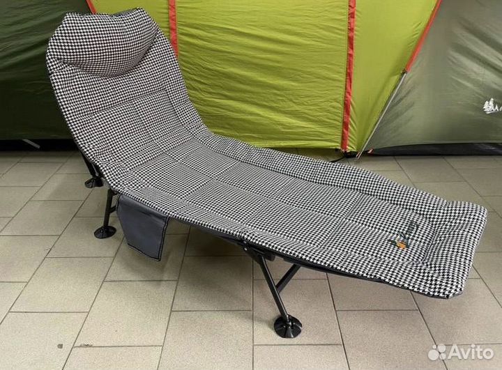 Раскладушка с регулируемой спинкой туристическая