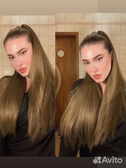 Хвост на резинке премиум, накладной хвост шиньон