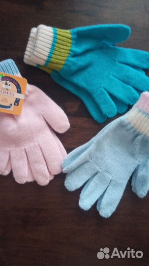 Перчатки детские новые шерстяные