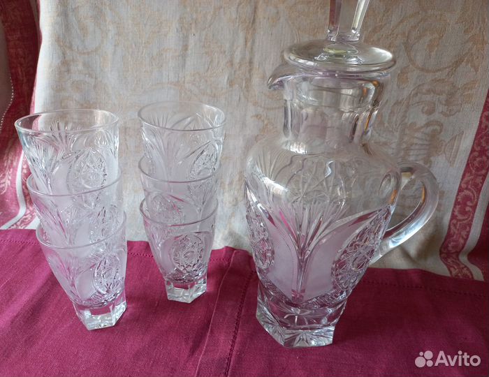Графин и стаканы хрусталь СССР