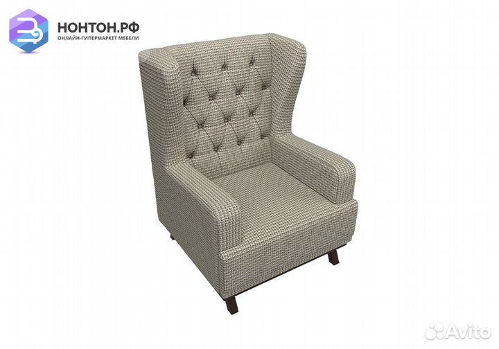 Кресло Джон Люкс рогожка бежевая