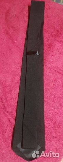 Мужской классический чёрный галстук