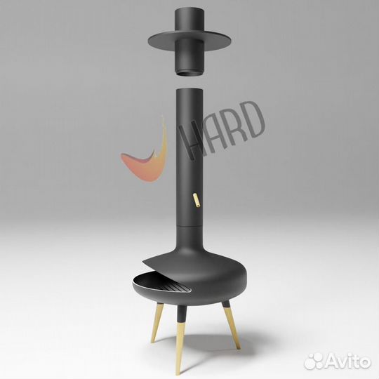 Современный открытый камин