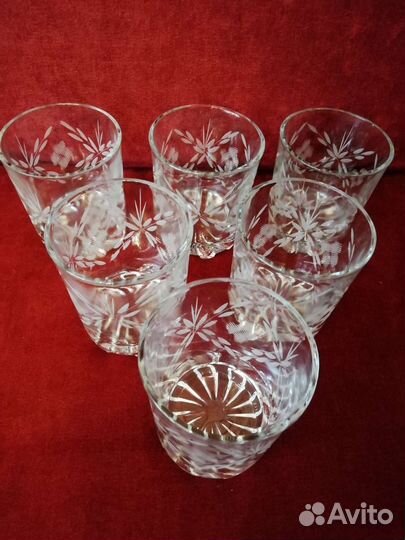 Набор хрустальных стопок, стаканов