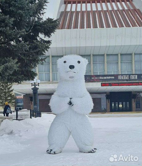 Белый мишка поздравление от ростовых кукол