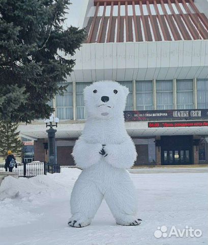 Белый мишка поздравление от ростовых кукол