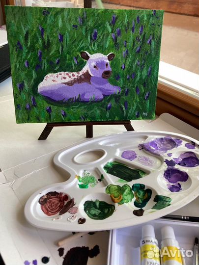 Картина акрилом на холсте 