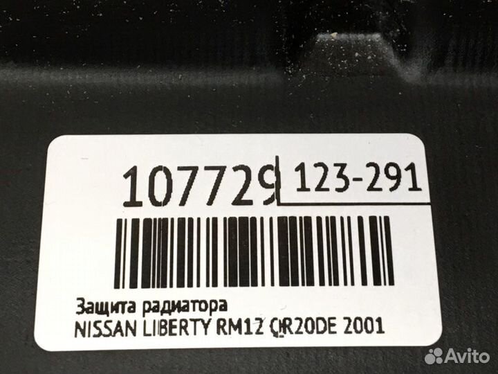 Защита радиатора Nissan Liberty RM12 QR20DE 2001