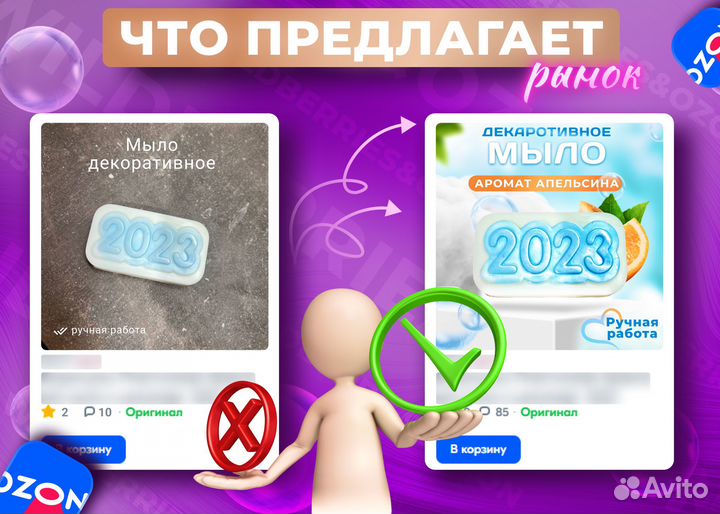 Инфографика для маркетплейсов, дизайн карточек wb