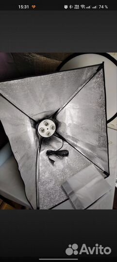 Новые софтбоксы с лампами 150w