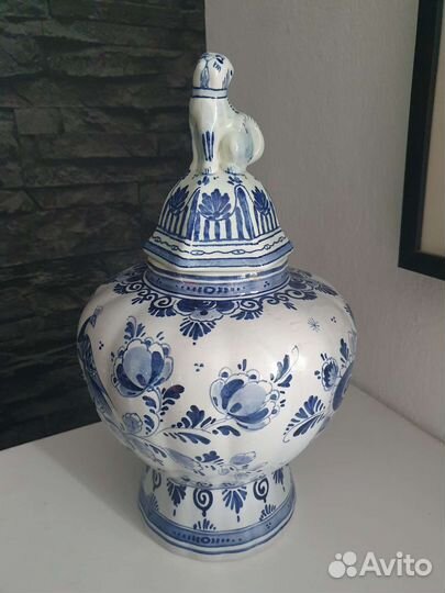 Ваза Коллекционная с крышкой Delft Blue