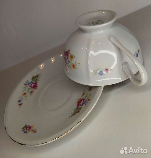 Чайная пара фарфор Германия клеймо