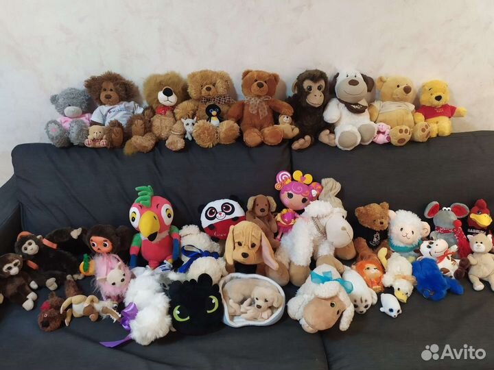 Мягкие игрушки большим пакетом