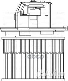 Мотор отопителя Opel Vectra B 95- (A/C+) Luzar LFh