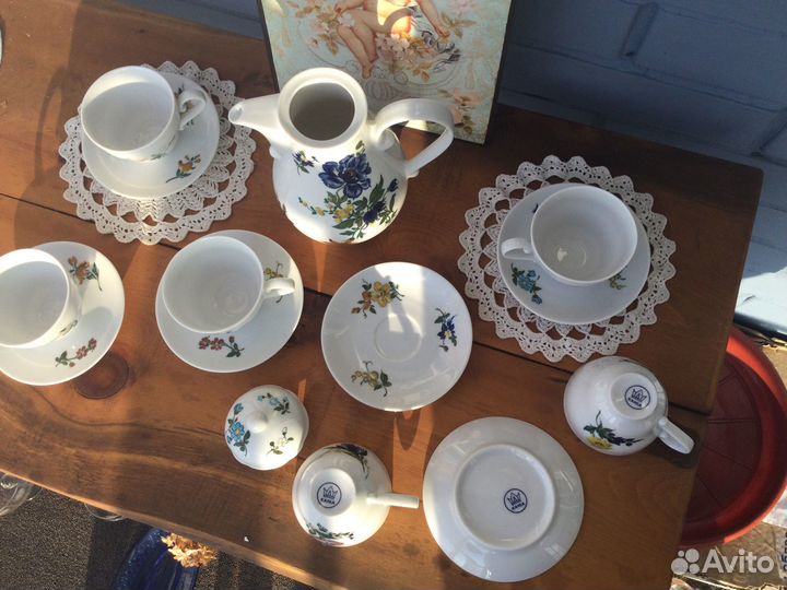 Кофейный сервиз гдр фарфор кахла редкий