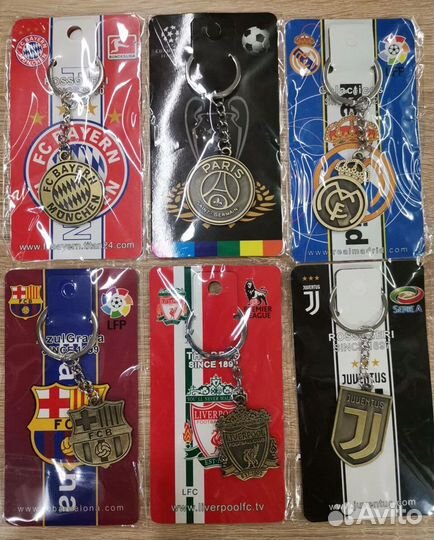 Брелки европейских футбольных клубов