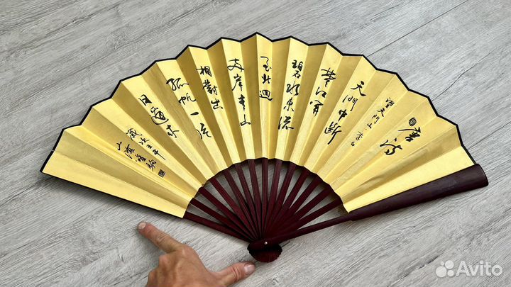 Веер, деревянная ручка