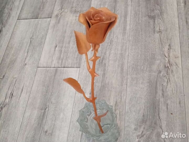 Роза из дерева ручная работа
