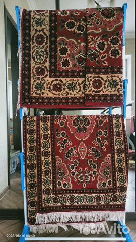 Накидка на диван и 2 кресла красная