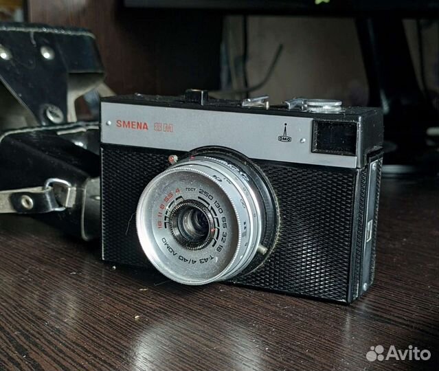 Плёночный фотоаппарат Смена 8м с дальнометром блик