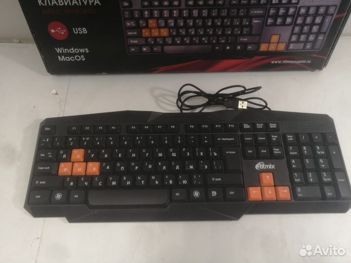 Клавиатура проводная Ritmix RKB-152 (Д)