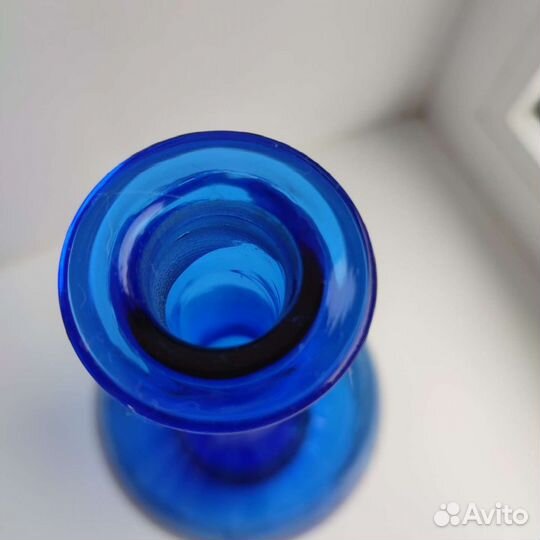 Винтаж, синее стекло, кобальтовое стекло, графин