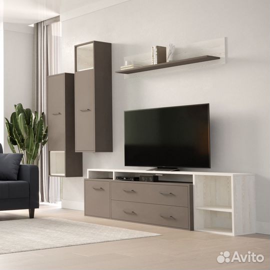 Тв-тумба Кеге-951qh латте под тв телевизор