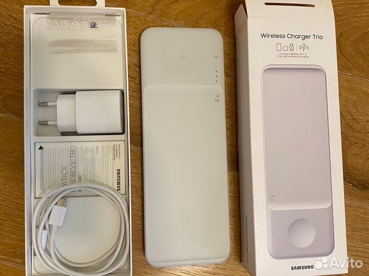 Беспроводная зарядка samsung EP-P6300twrg (белая)