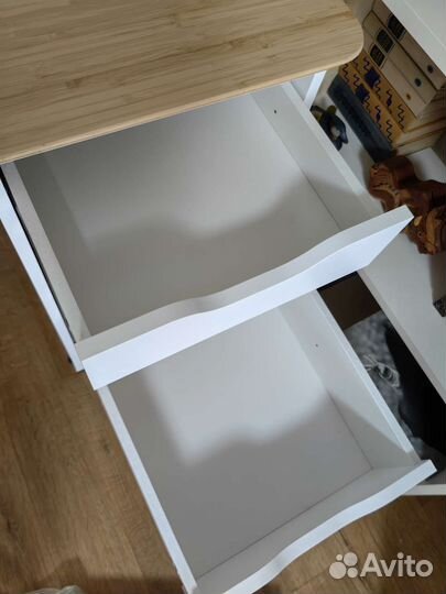 Стол IKEA бамбук/белый anfallare / alex