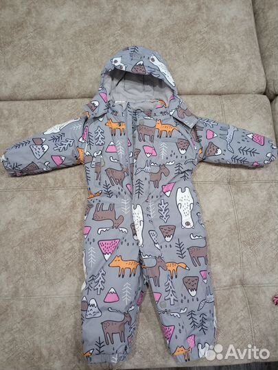 Комбинезон демисезонный crockid 80 86 для девочки