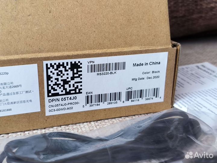 Компьютерная лазерная мышь новая Dell MS3220-BLK