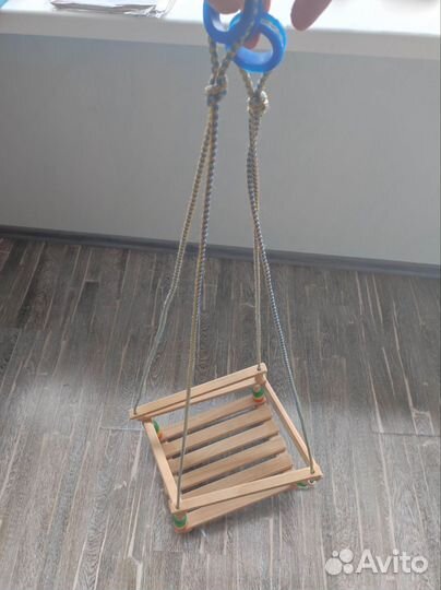Качели детские подвесные деревянные
