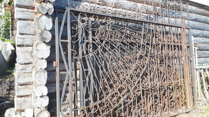 Кованные ворота, забор бу