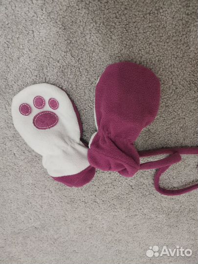 Комплект шапка, шарф, варежки