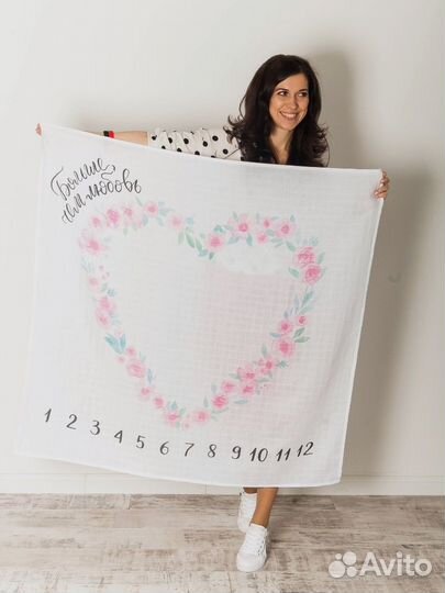 Муслиновая фотопеленка Mamsi 120 x 120 фотозона