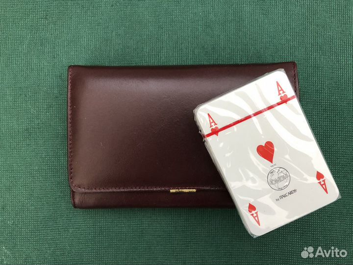 Набор игральных карт в кожаном чехле. Италия