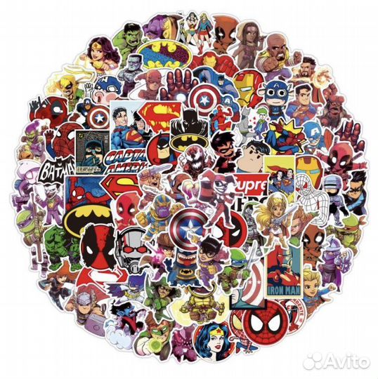 Наклейки стикеры marvel марвел