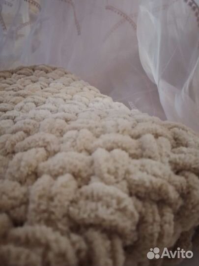 Плюшевый плед ручной работы