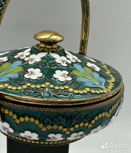 Сахарница Серебро 925 Эмаль Ленинград