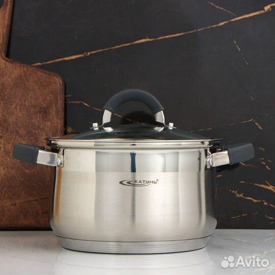 Кастрюля «Ирида», 3,9 л, d20 см, капсульное дно, с