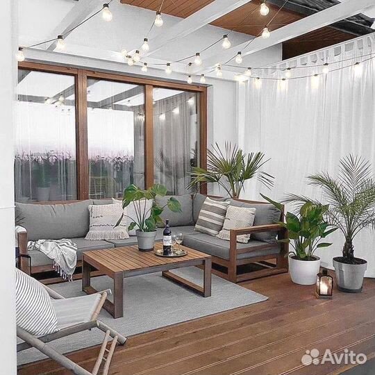 Садовая мебель из массива дерева