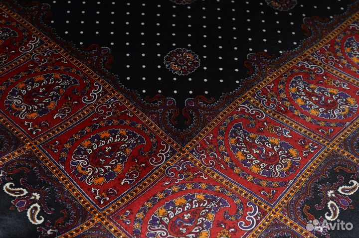 Винтажный шелковый платок Восточная ночь шелк 1980