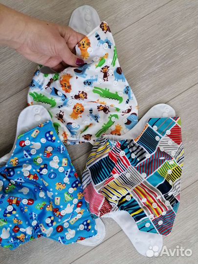 Многоразовые подгузники 3+ вкладыши 10, новые