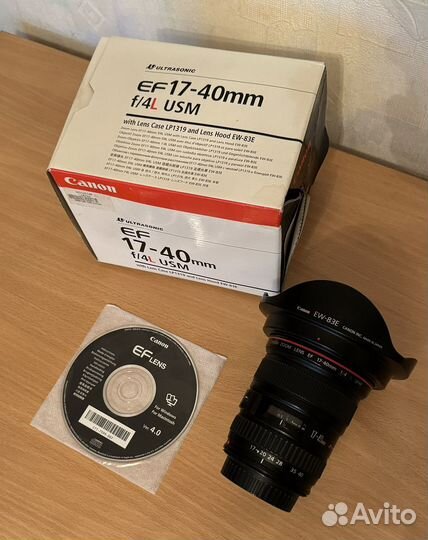 Объектив canon EF 17-40mm f 4L