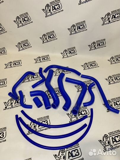 Силиконовые патрубки 2108/2109/2113/2114 Синие