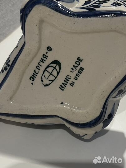 Пепельница фарфоровая под Гжель