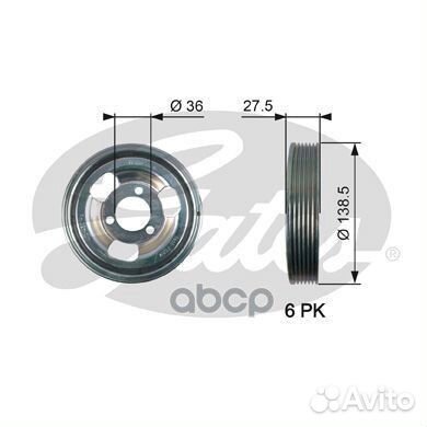 TVD1117 шкив коленвала 36x138.5x27.5 BMW F20/F